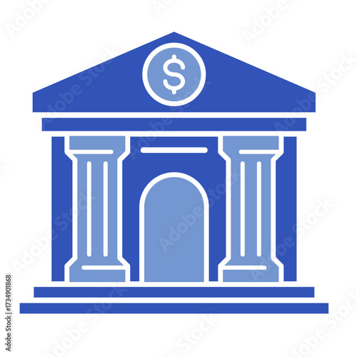 Bank Building  Icon Set Multiple Style Collection