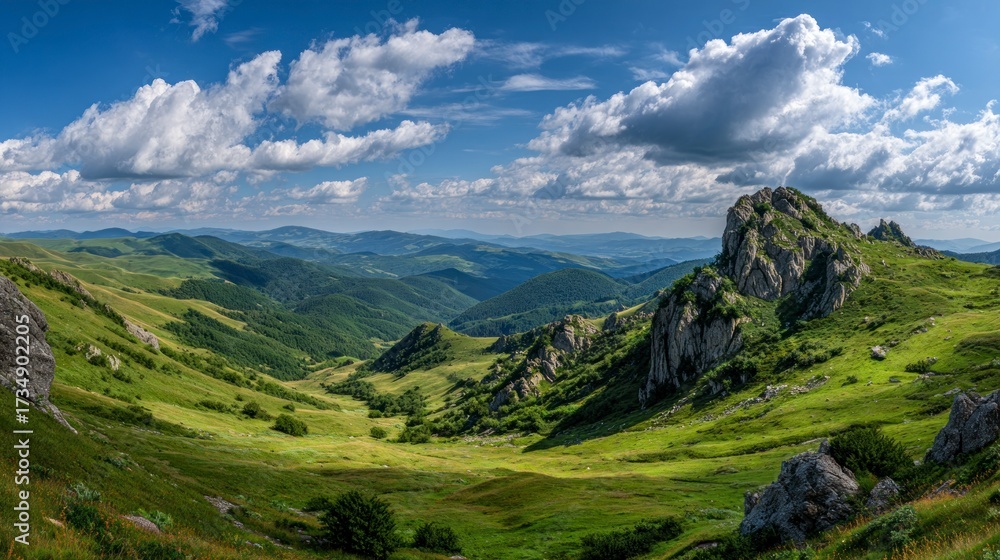 Fototapeta premium Mountain valley landscape