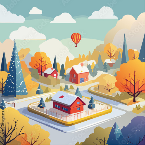 vector illustration of city landscape