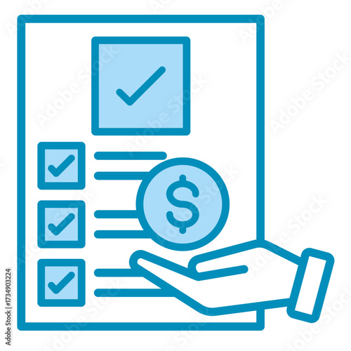 Financial Checklist  Icon Set Multiple Style Collection