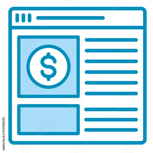 Financial News  Icon Set Multiple Style Collection