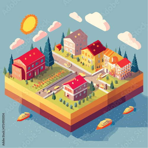 vector illustration of a residential building