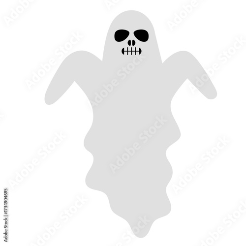 Simple Illustration of a Spooky Ghost