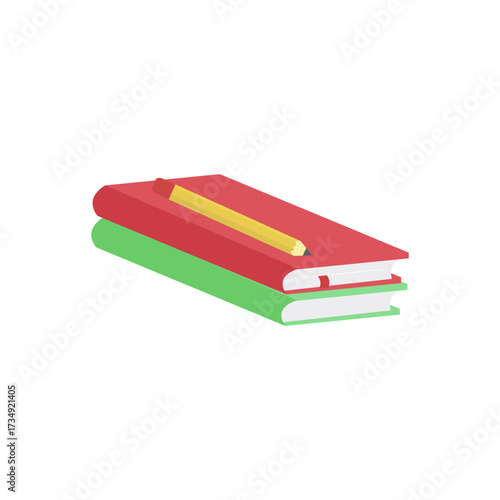 Two red flags crossed on white background - graphic illustration of red flags