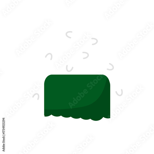 Minimalist vector illustration of a nori seaweed wrap, a classic element of delicious traditional food from Japan, isolated on white
