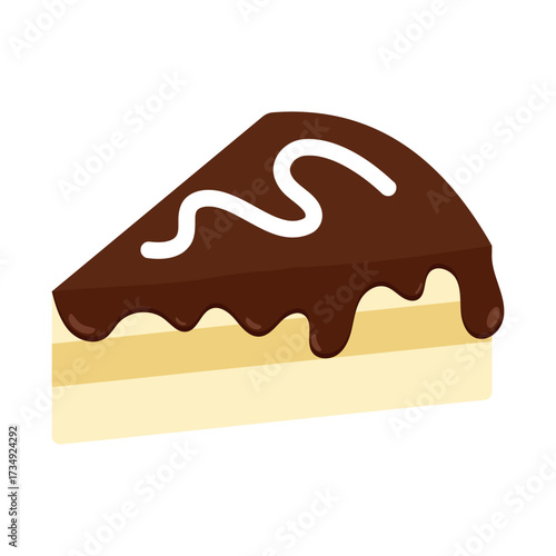 Delicious chocolate frosted cake slice, a sweet dessert treat for celebrations and indulgent moments, featuring layered sponge and rich ganache