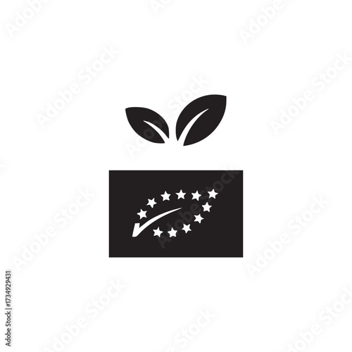 Vector art of organic product icon simple vector illustration of a certified organic product symbol, perfect for websites, apps, and graphic design projects related to food and agriculture