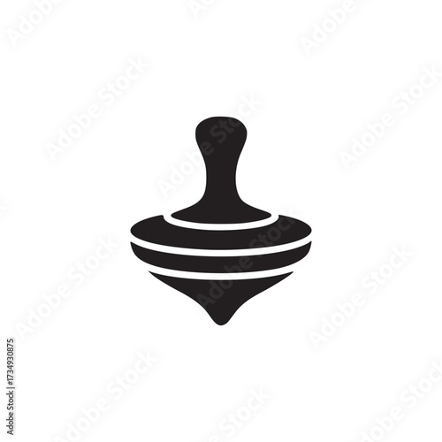 Illustration of a spinning top, ideal for toy store promotions, childhoodthemed designs, or educational materials, offering a nostalgic and playful visual element