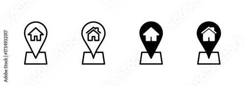 Address icon vector. home location sign and symbol. pinpoint