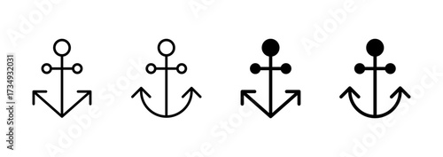 Anchor icon vector. Anchor sign and symbol. Anchor marine icon.