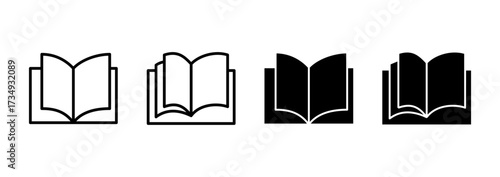 Book icon vector. open book sign and symbol. ebook icon