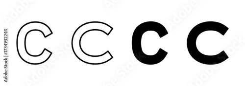 Copyright icon vector. copyright sign and symbol