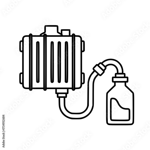Radiator with Pipe Icon