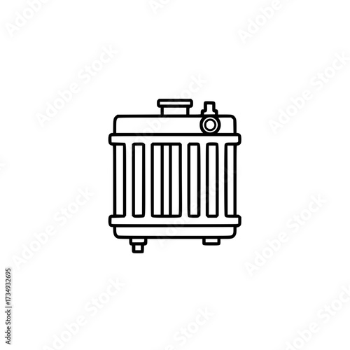Car Radiator Vector Icon