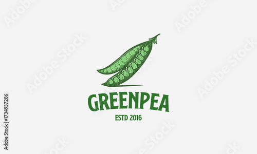 green pea hand drawn logo