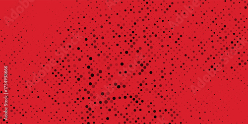 Dot red pattern screen led light gradient texture background. Abstract technology big data digital background. 3d rendering.