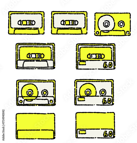 カセットテープ　単色