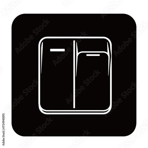 black and white silhouette of a schakelaar vector on a white background
