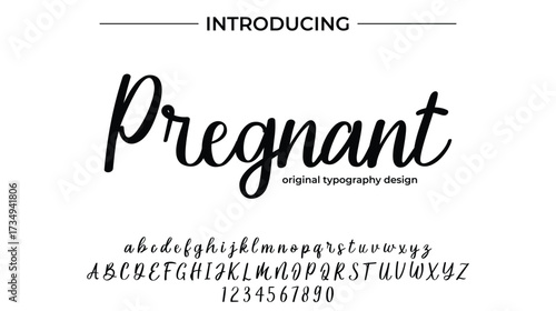 Pregnant - Elegant Script Font for Smooth Handwritten Design and Creative Typography