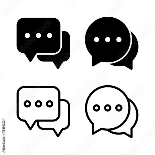 Chat icon vector illustration. speech bubble sign and symbol. comment icon. message