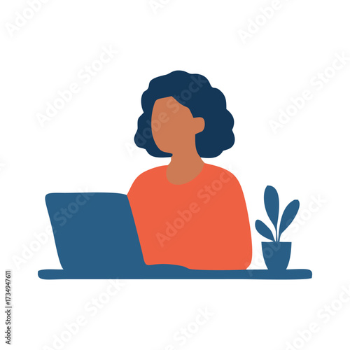 woman with laptop computer