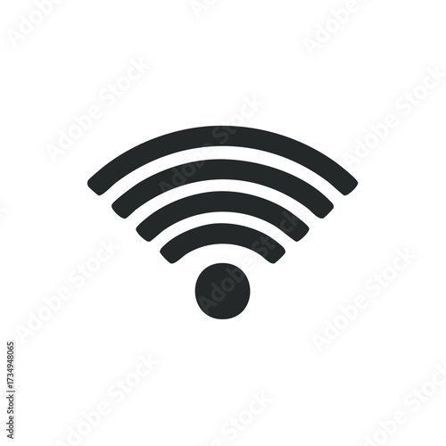 Digital Wi-Fi Signal Icon Broadcast Wireless Connectivity Symbol