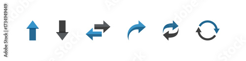 Free Download graphic vector illustration of arrows of various shapes and directions, in transparent background - GFXLoad