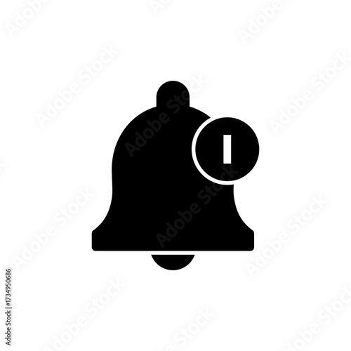 Bell Icon vector for web and mobile app. Notification sign and symbol for web site design