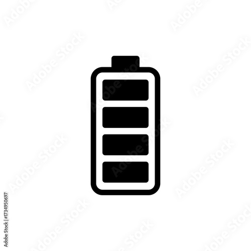 Battery icon vector for web and mobile app. battery charging sign and symbol. battery charge level