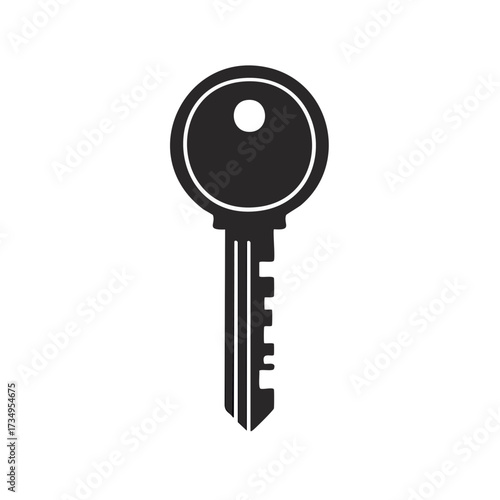 Lock Key Illustration, Black and White Keys, Entrance Security Tool