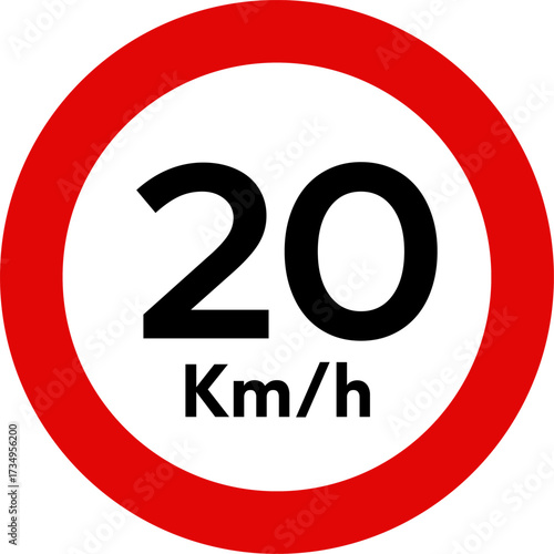 Speed Limit 20km Sign