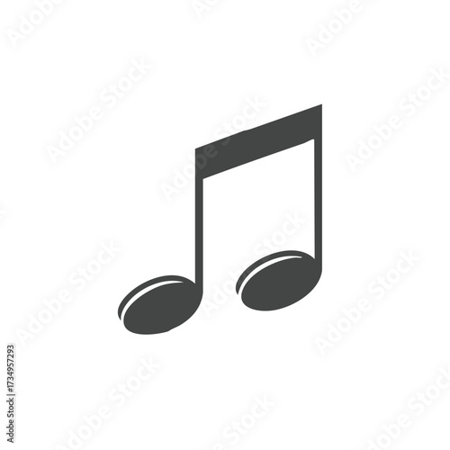 Musical note illustration representing melody, harmony, sound and musical expression, creative concept