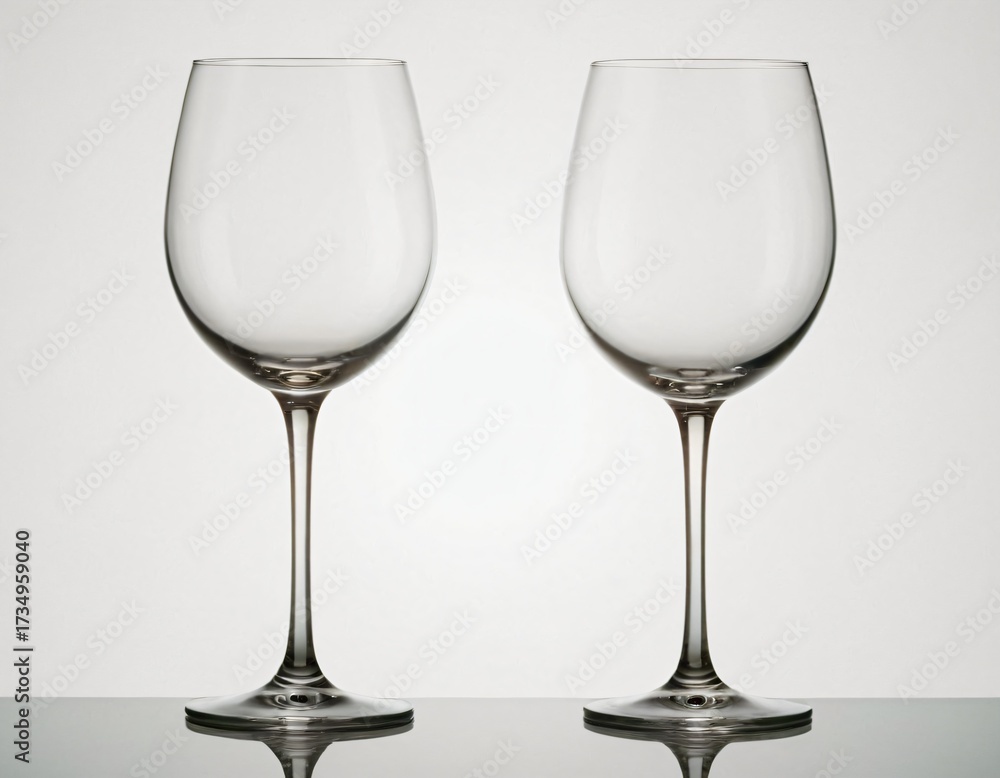 Fototapeta premium wine glasses collection