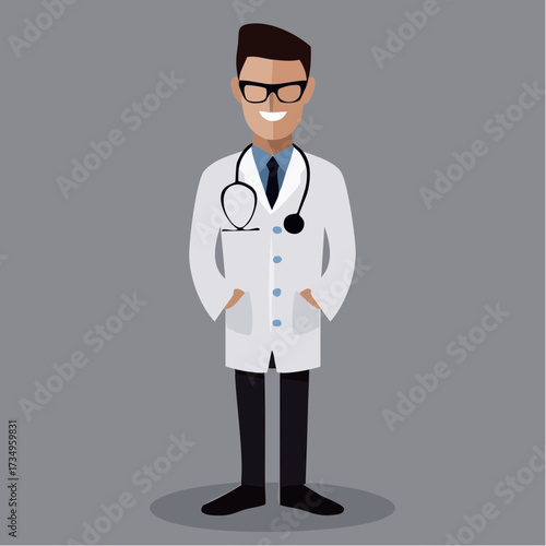 vector illustration of a doctor