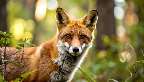 Red fox in a forest (2)
