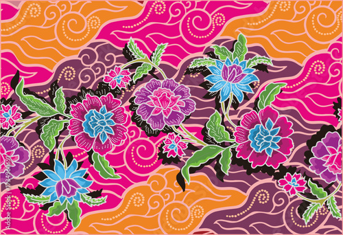 Batik Indonesian: is a technique of wax-resist dyeing applied to whole cloth, or cloth made using this technique originated from Indonesia.