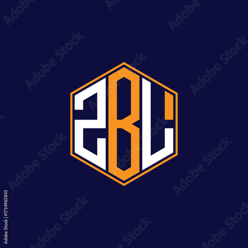 ZBL Modern Hexagon Monogram Logo Design – Geometric Lettermark Vector Template