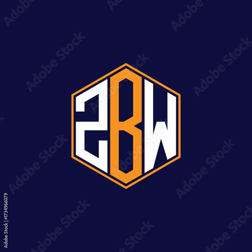 ZBW Modern Hexagon Monogram Logo Design – Geometric Lettermark Vector Template