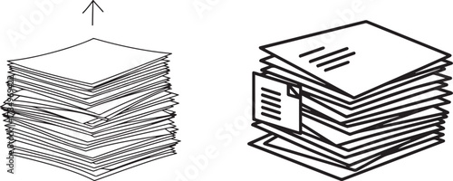 Illustration of Document Stacks Representing Workload and Organization