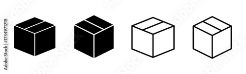 Box icon set. box vector icon, package, parcel