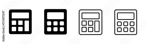 Calculator icon set. Accounting calculator icon. calculator vector