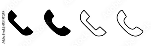 Call icon set. telephone icon vector. phone icon vector. contact us