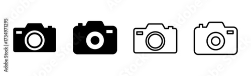 Camera icon set. photo camera icon. camera photography icon.