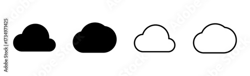 Cloud icon set. cloud vector icon
