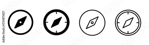 Compass icon set. arrow compass icon vector