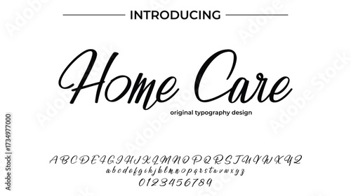 Home Care - Elegant Script Font for Smooth Handwritten Design and Creative Typography
