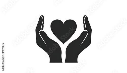 Two hands holding a heart
