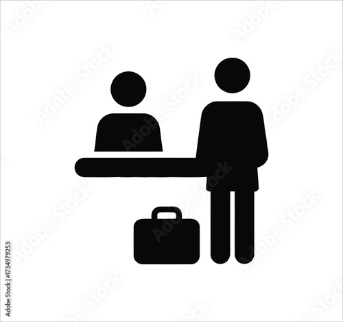 Airport set of web icons in line style. Air travel icons including plane, ticket, passport, luggage, transport, check-in, pilot, stewardess, duty free shop. Editable stroke. Vector illustration
