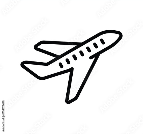 Airport set of web icons in line style. Air travel icons including plane, ticket, passport, luggage, transport, check-in, pilot, stewardess, duty free shop. Editable stroke. Vector illustration