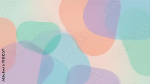 Soft Pastel Abstract Shapes Overlay Background Gentle Color Blend.